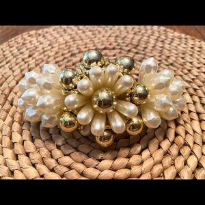 Vintage 90s Pearl Barrette Bridal Pearls Hair Accessory Barrette for Wedding